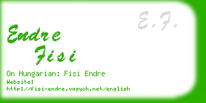 endre fisi business card